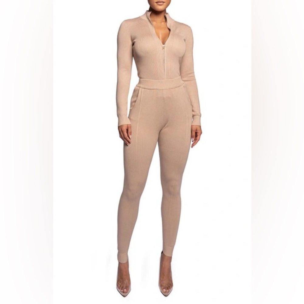 JLUXLABEL Tan Jumpsuit